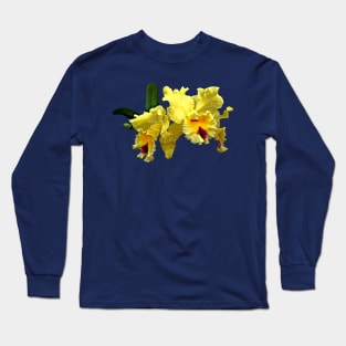 Two Yellow Cattleya Orchids Long Sleeve T-Shirt